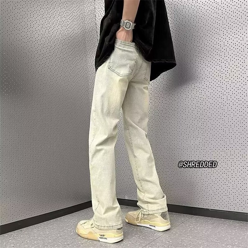 美式潮牌十字架牛仔裤男高街痞帅水洗绑带休闲裤vibe复古阔腿,男装牛仔裤,星座218-1（原230）