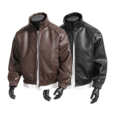 2026美式复古休闲男装皮衣夹克日系潮牌夹克xz405-jk2601-p95，男装夹克，星座405