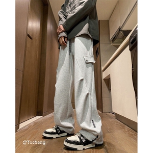 抖音品质春季百搭潮流工装宽松卫裤休闲裤B315-K24026-特P35控68图片
