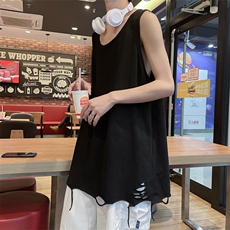 妈见打系列t恤男夏季坎肩无袖背心高街潮牌破洞运动短袖T754-P22，男装T恤，星座512-2