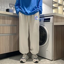 华夫格运动裤男大码抽绳休闲裤卫裤HK78262-P35加绒款P45，男装休闲裤，电商A040