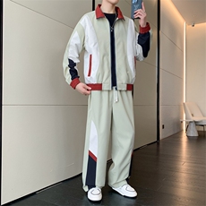 春秋季冲锋外套男款夹克男装中学生潮流拼接套装TZ0571-P113，男装休闲套装，星座308B-2