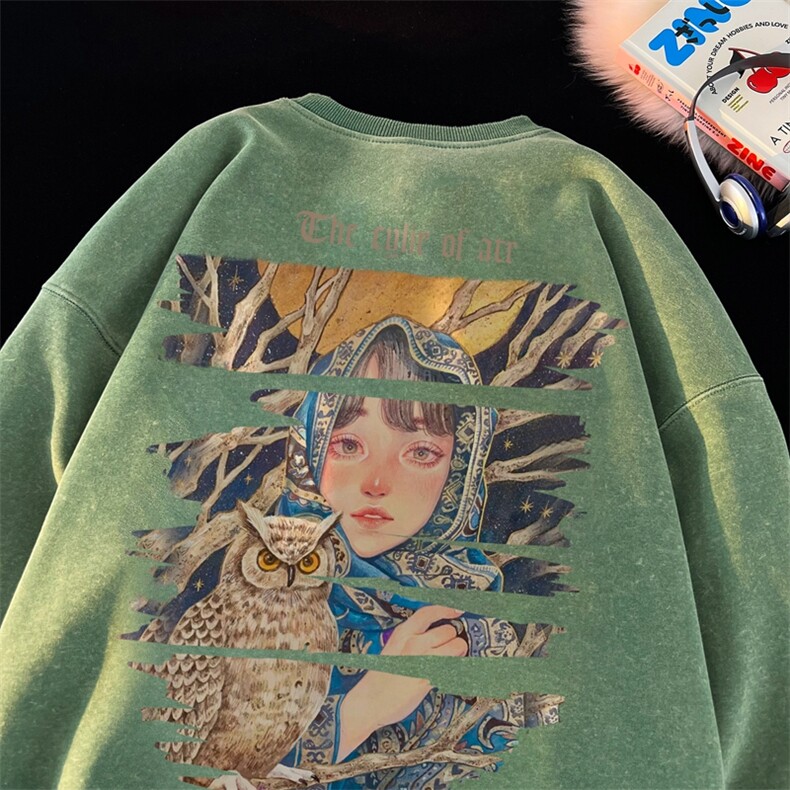 美式潮牌重磅水洗做旧圆领卫衣力推大码男XZ517A-BK15523-p58,男装卫衣,星座517A