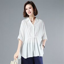 夏季休闲气质高端时尚女装大码阔腿裤新款2025棉麻洋气，女装衬衫，奕阳依阁