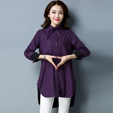 长袖中长款直筒2025年冬季排多扣立领纯色加绒衬衫韩版百搭休闲，女装衬衫，风姿绰