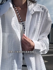 XZ809A/SYR19/P45/控68格子面料泡泡纱长袖衬衫，男装衬衫，星座809A(原222-1)
