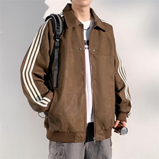 翻领晕染水洗皮衣夹克高级感工装外套JK06625-P80，男装皮衣，星座308B-2