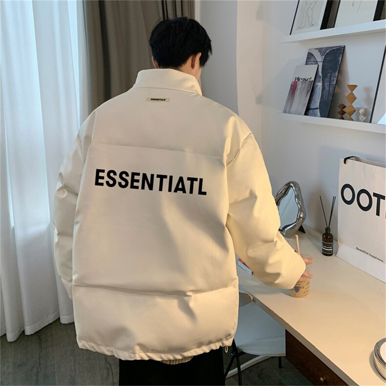 均可提供短视频高品质港风ess英文PU皮加厚棉衣PM06-p110控148,男装棉衣,星座508（原C305）