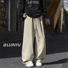 美式弯刀裤潮流宽松阔腿男生休闲运动裤子X1620-特批-36：75，男装休闲裤，星座718