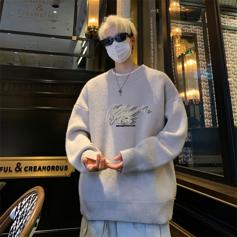 高质量！秋冬季半高领毛衣男士加绒加厚线衣针织衫男DMY547-特P38图片