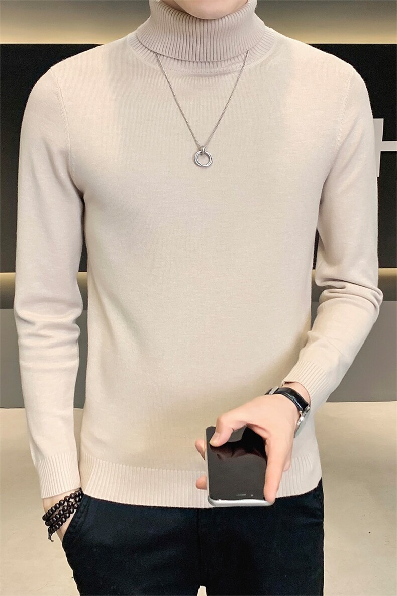 高领毛衣男冬季休闲青年男士两翻高领内搭长袖打底针织衫M603-p35,男装针织衫/毛衣,电商D303