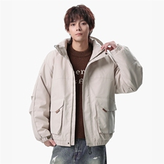 新款冬季大码羽绒棉服棉袄连帽工装韩版宽松外套A436-2533-P98，男装棉衣，电商A436