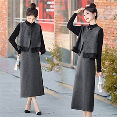 2025年秋季时尚潮流优雅气质三件套，女装套装/套裙，歌伊格美