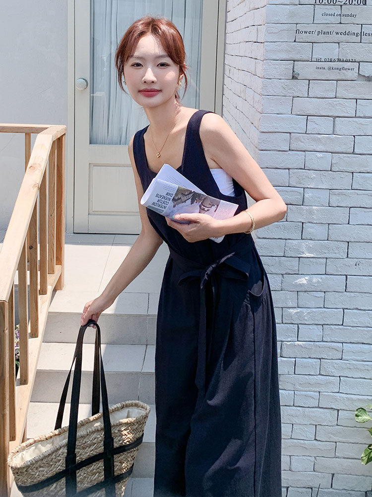 2025年夏季新款时尚休闲背心连体裤-款号5876-P135-K198,女装连体裤,浙宝305