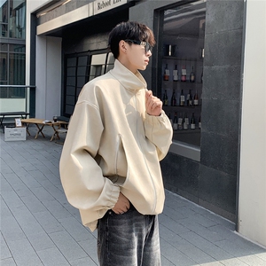 1美式复古做旧双拉链大口袋PU皮大码M-5XL夹克男JK77777P95控128,jk新手穿搭基础知识图片