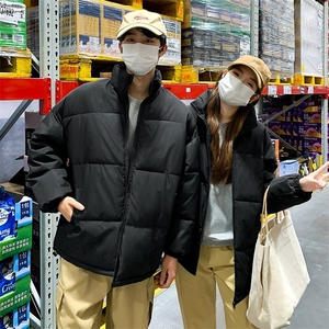 2202#光版高品质手塞棉情侣款冬季保暖立领棉服ins流行图片