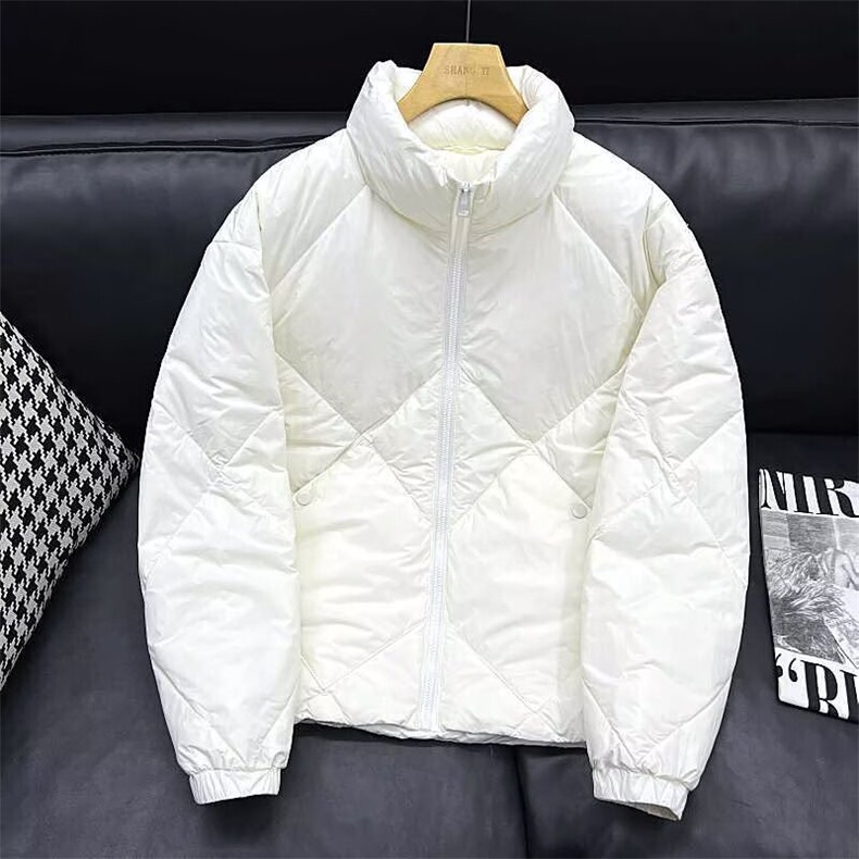 秋冬翻领短款棉衣菱格中青年棉服修身轻薄棉袄短外套TT601P83,男装棉衣,星座1013-5