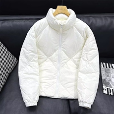 秋冬翻领短款棉衣菱格中青年棉服修身轻薄棉袄短外套TT601P83，男装棉衣，星座1013-5