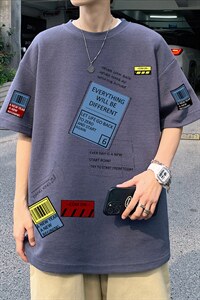 ！2022夏季男士潮牌华夫格短袖T恤百搭半袖TXH229P28图片