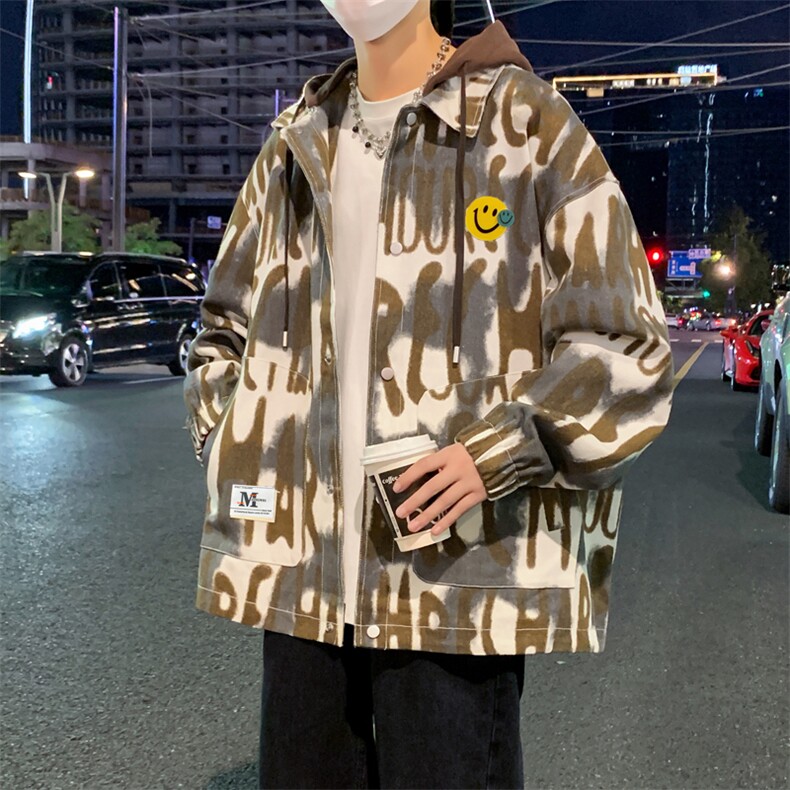 2025新款潮牌秋季帅气男士夹克休闲宽松印花长袖外套JK3317-P75,男装夹克,星座1105-2