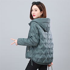 2023新款时尚休闲连帽羽绒服修身显瘦保暖外套，女装羽绒服，依恋蒂丝