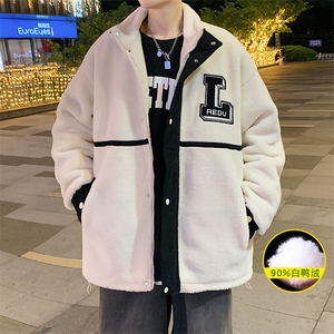 冬装潮羊羔绒刺绣时尚外套加绒加厚羽绒服男女 8103-P185 控价258图片