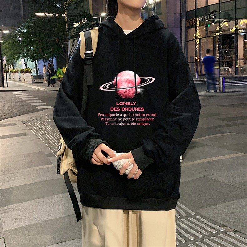 WY2184-P35 加绒款-P40 纯棉连帽卫衣男大码运动帽衫宽松薄外套男图片