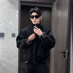 现货  龙叨叨美式宽松假两件立领加厚保暖棉服MY175/P105图片
