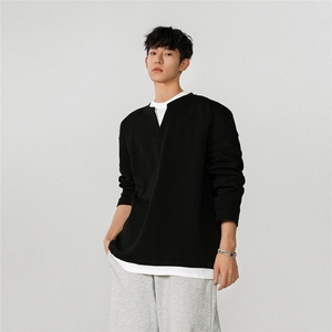 1假两件大码M-5XL卫衣男表面100%棉底部100%聚酯纤维WY77961特P48图片