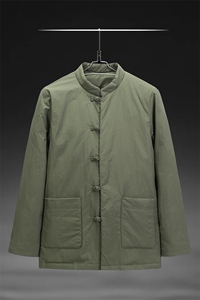 中年风唐装90绒羽绒服唐装复古盘扣中式羽绒服外套图片