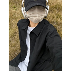 棉纯棉衬衫成衣水洗休闲韩版美式衬衫宽松纯色衬衣GC27-P35，男装衬衫，星座301C-5