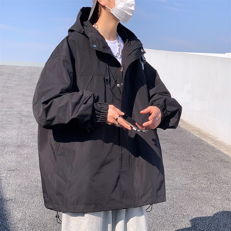 潮流宽松连帽夹克休闲户外冲锋衣A161-CYJK9116-P78,男装夹克,电商A161
