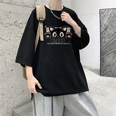 冰丝七分袖t恤男大码五分袖男短袖男中袖Q11389-P30，男装T恤，电商A040