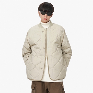 1506/M6081/P80 冬季情侣棉衣薄款立领棉服男葫芦格棉袄外套2图片