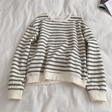 B318B-BB03-P45女装短款条纹卫衣，女装针织衫/毛衣，电商B318B