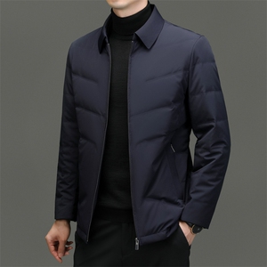 C91707钱塘2020-2新款商务休闲翻领简约中年男士羽绒服P260图片