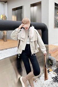 冬季狐狸毛派克服图片
