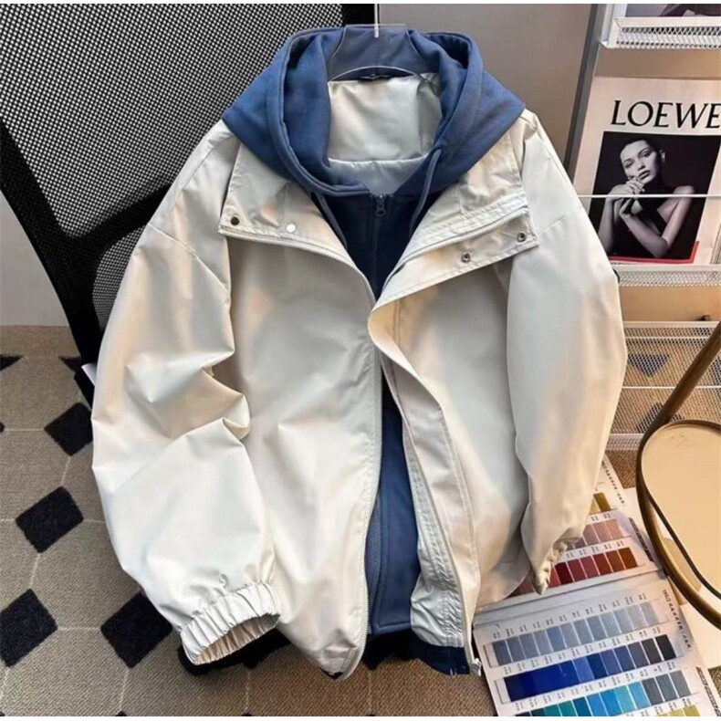 现货假两件夹克男三防二开冲锋衣外套DSA157B-JK763-特P60，男装夹克，电商A157B