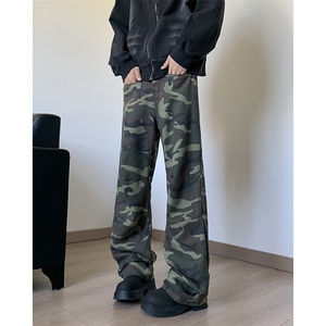 迷彩休闲裤男士韩版潮流高街百搭直筒2024秋冬季ins长裤K5780-P51图片