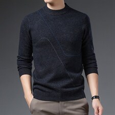 BSS6077男士2023年秋新款长袖圆领纯羊毛针织衫休闲青年P162,男装针织衫/毛衣,电商B360