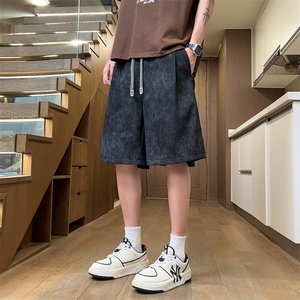 ！2026夏季新款男士冰丝短裤潮牌宽松脏脏五分裤DK329特P30图片