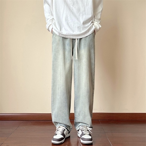 2023港风男士水洗做旧牛裤男高品质XZ914-6-G63-P35图片