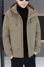 2026冬季新款工装连帽棉服男士潮流加厚冲锋衣户外防风短款潮外套，男装夹克，电商B212（原钱塘6029）