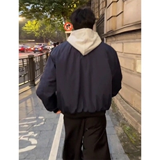 横条牛津双层对图版型原版量大优藏青色黑色M-3XL，男装夹克，星座506A