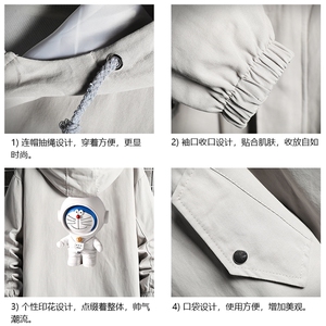 JK41233-P85 纯棉连帽夹克男士大码工装夹克男 网格图片