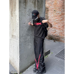 B221 美式ins高街小众拼接宽松休闲登山裤冲锋裤 LK23110-P65控88图片
