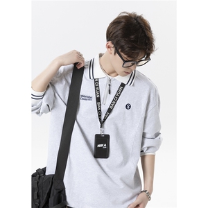 学院风长袖POLO衫男秋装新款潮牌痞帅高级感刺绣上衣403-PL02-P52图片