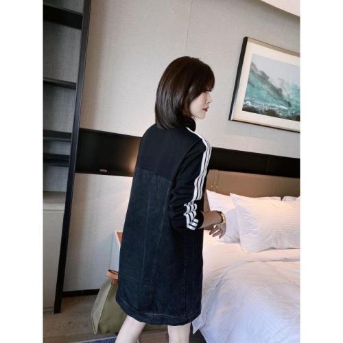 DG825春季韩版新款时尚拼牛仔连衣裙,女装连衣裙,L·H·X