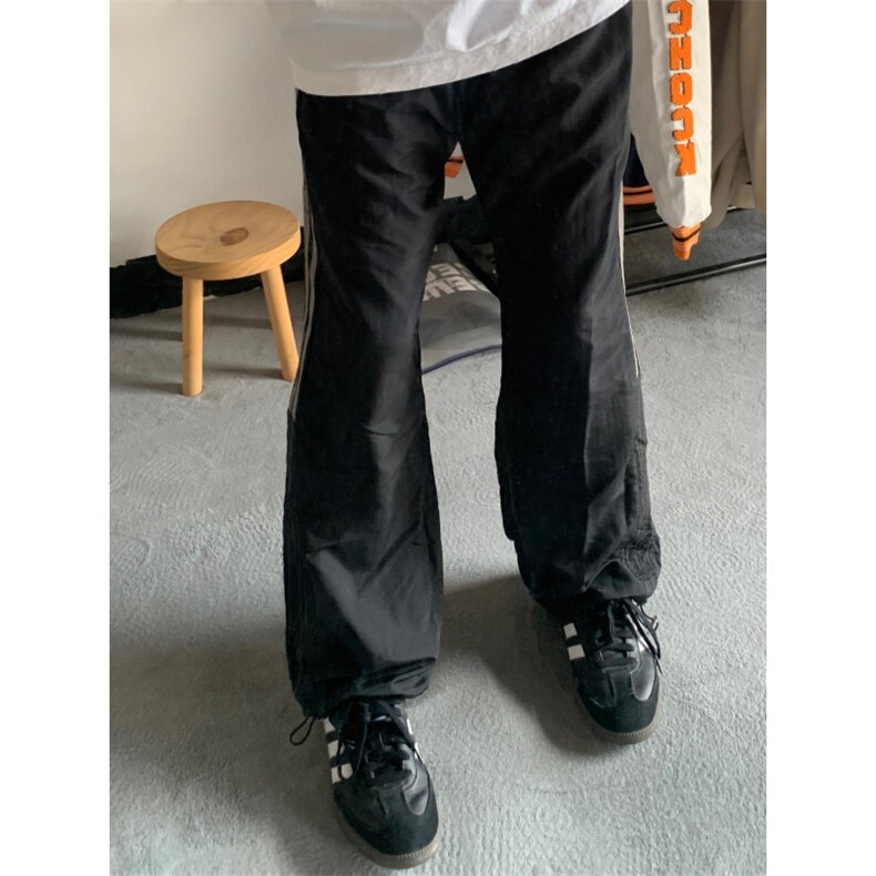 【网图有货】三条杠条纹织带裤子夏季直筒速干运动裤K22LL-特P40,女装休闲裤,星座1007（原301D）