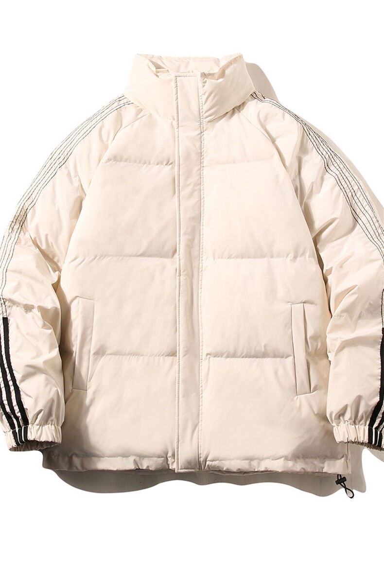 白底标白鸭绒22冬季宽松印花保暖立领羽绒服外套YR110P225控298,男装羽绒服,电商A247-1